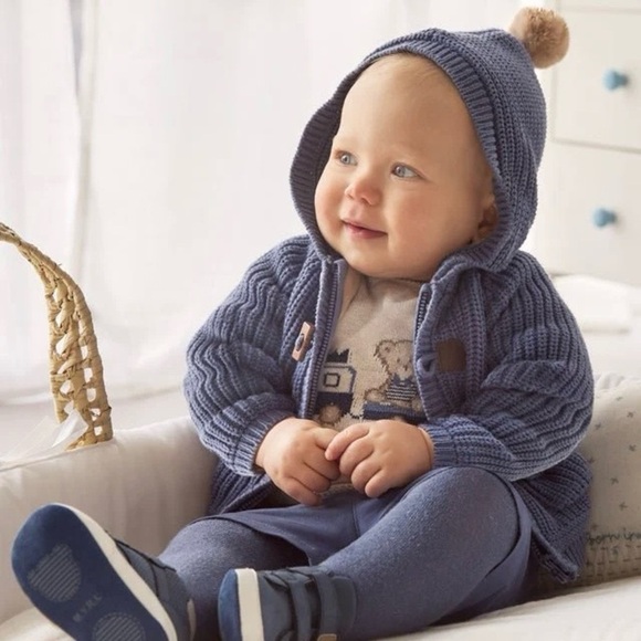 NWT! Mayoral Lined Cardigan / Pram Coat, Color Grey, Size 6-9M - Picture 8 of 8